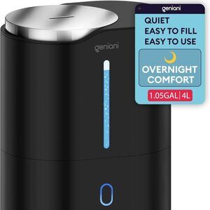 Ultrasonic Cool Mist Humidifier 4L Top Fill for Large Rooms Auto Shut-off